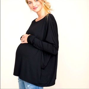 HATCH black long sleeve tee size 1